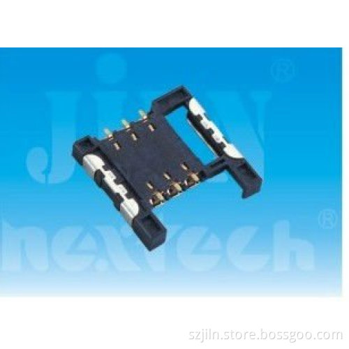 right/straight angle 6 pin short smart card connector